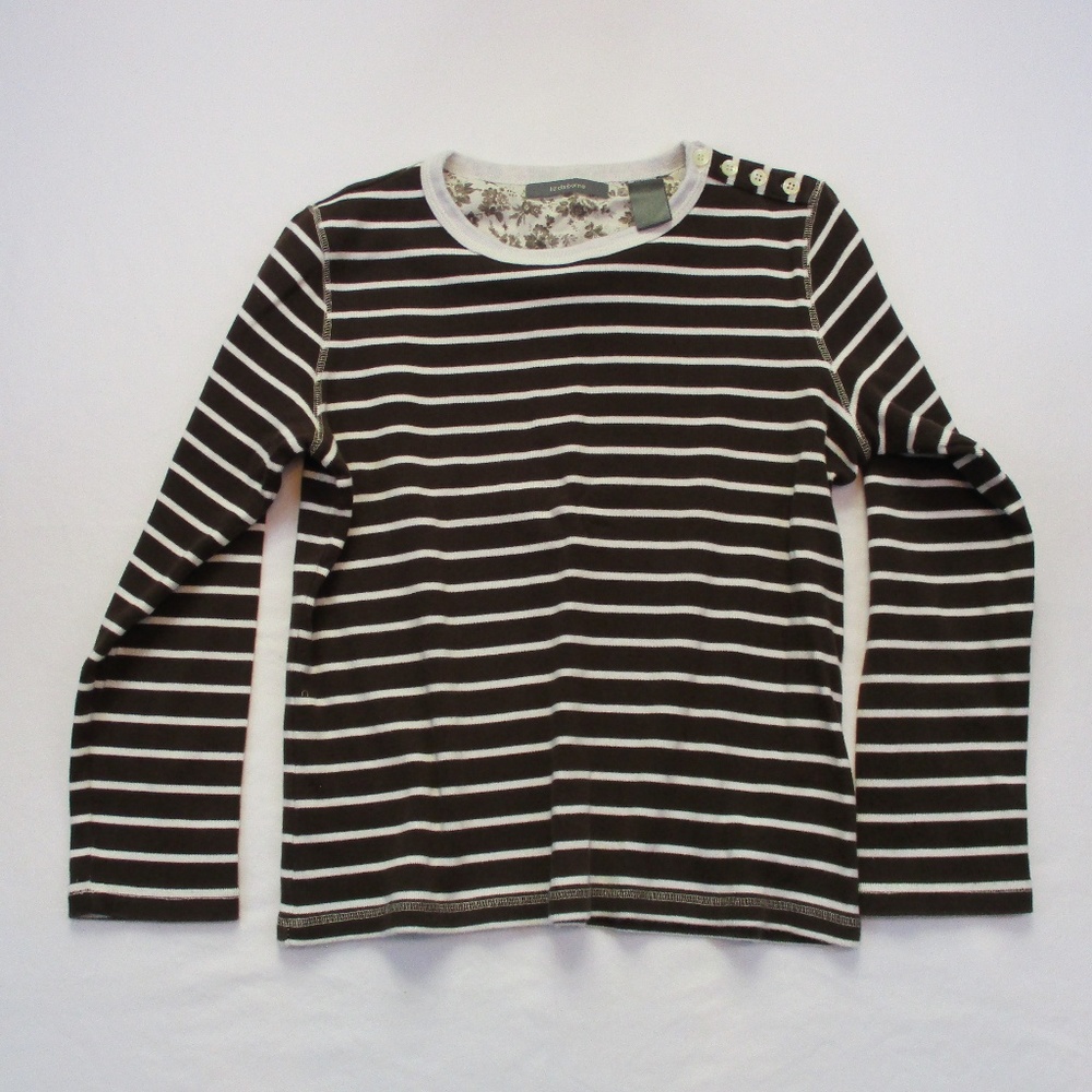 Liz Claiborne Girls' Med Striped Long Sleeve Shirt